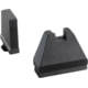 AmeriGlo 9XL Tall Black serrated .500in FRONT, Flat Black .600in Rear, Fits all Glock Except 42 &amp; 43, 9XL, up to 0.490in DH, GL-808