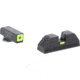 AmeriGlo Glock Gen 5 Cap Tritium Pistol Sight Sets, Green Tritium Lamp LumiGreen Square Outline FRONT, LumiGreen Line non Tritium REAR, GL-5614
