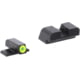 AmeriGlo Green tritium Lamp, LumiGreen Outline FRONT, Black serrated REAR, SIG, Most models using #6 Front #8 Rear, SG-534