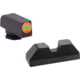 AmeriGlo Green Tritium Lamp, Orange Outline FRONT, Black Serrated U notch REAR, Gen 5, 17,19,19x,26,34,45, GL-5353