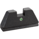 AmeriGlo Rear Only-Green Tritium Lamp, single dot No Outline .394 H .165 Sq Notch fits MOS slide, GL-141R