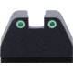 AmeriGlo Smith and Wesson Rear Sight, Green Tritium 2-Dot White Outlines .492inH .150in Sq Notch, Smith &amp; Wesson, SW-2100R
