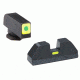 Ameriglo Tritium Front and non trit rear sights, green green GL-625