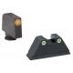 Ameriglo Tritium Front Rear Tall Suppressor Set, green orange GL-331