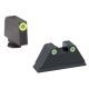 Ameriglo Tritium Front Rear Tall Suppressor Set, green green GL-333
