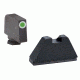 Ameriglo Tritium Front Rear Tall Suppressor Set, green white GL-411