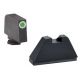 Ameriglo Tritium Front Rear Tall Suppressor Set, green white GL-411