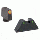 Ameriglo Tritium Front Rear Tall Suppressor Set, green green GL-452