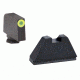 Ameriglo Tritium Front Rear Tall Suppressor Set, green green GL-611