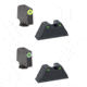 Ameriglo Tritium Front Rear Tall Suppressor Set, Black, Green