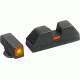 AmeriGlo Tritium Night Sight Fits Glock 20,21,29,30,31,32,36, ProGlo Square Front, Orange and Orange Painted Line Rear GL-617