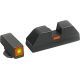 AmeriGlo Tritium Night Sight For Glock 20, ProGlo Square Front, Orange and Orange Painted Line Rear