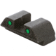 AmeriGlo Tritium Rear Sights for Glock 42/43/43X/48 w/Green Tritium 2 Dot Black Outlines .256in H .165 Sq Notch, Trooper MOS fit, GL-895R