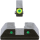 AmeriGlo Trooper Sets for Walther PDP w/Green Tritium LumiGreen Outline Front/ Green Tritium Black Outline Rear, WA-819