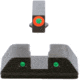 AmeriGlo Trooper Sets for Walther PDP w/Green Tritium Orange Outline Front/ Green Tritium Black Outline Rear, WA-816