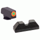 Ameriglo UC Sight Set For Glock 17/39 Green Tritium With Orange Outline Front Sight U-Notch Black Serrated Rear Sight