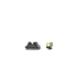Angry Bear Arms RMR Cut Big Dot Fiber Optic Front Extra Tall Profile Serrated, Glock 42, 43, 43X, 48 MOS, Fiber Optic Front, Blank Rear, Black, ABA142