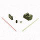 Angry Bear Arms Glock RMR Cut Fiber Optic Serrated Tall Profile Sight Kit, Black, Small, ABASUB