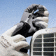 Ansell Healthcare HyFlex Foam Gloves, Ansell 205677 Black Gloves With Gray Liner