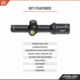Athlon Optics Argos BTR Gen II 1-8X24mm ATSR5 Rifle Scope, 30mm, Second Focal Plane, IRMOA Reticle, Black, 214072