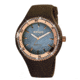 Axcent Exotic Watch, Brown Strap, Blue Face, Rose Gold Hands X1560r-17