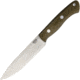 Bark River Aurora II Green Canvas Fixed Blade Knife, 5.5in, Stainless Steel, Standard Edge, Satin, Green, Canvas Micarta Handle BA06225MGC