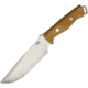 Bark River Bravo Survivor Natural Canvas Fixed Blade Knife, 7.125in, A2 Tool Steel, Natural, Canvas Micarta Handle BA07116MNC