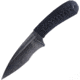 Bastinelli Creations SIN Fixed Blade Wrapped Knife, 3.5 black stonewash finish Bohler N690 stainless , Black cord wrapped handle, SIN + BLACK COBRA WRAP