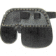Bateman Bubba 3 Finger Split Cordovan Tab Rubber, Black, Extra Large, TABCRXL