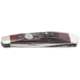 Bear and Son Knives Large Trapper Folding Knife, 3.25in, 1095 Carbon Steel, Red Stag Bone Handle, CRSB54