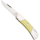 Bear and Son Knives Lockback Upswept Folding Knife, 2.25in, 1095 Carbon Steel, Yellow Delrin Handle, C326