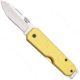 Bear and Son Knives Slip Joint Folding Knife w/ Clip, 2.38in, High Carbon Stainless Steel, Drop Point, Aluminum Handle, Yellow, 110YW