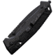 Bear &amp; Son Cutlery Black Folding Knife, 4.75in Closed, 3.25in Black Finish Partially Serrated Stainless Tanto Blade, Black Aluminum Handle, MC-560-AIBK-BSR