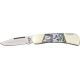 Bear &amp; Son Executive Lockback Fold Knife, SS clip Blade, abalone Handle BCAB26