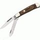Bear &amp; Son Mini Trapper Fold Knife, SS clip and spey Blades, Heritage Walnut handl BCC25412
