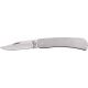 Bear &amp; Son SS Lockback Fold Knife, SS clip Blade, Brushed SS Handle, 3in Upswept Closed BC126