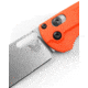 Benchmade 15535 Taggedout Folding Knife, 3.5in, CPM-154 58-61 HRC, Reversible Tip-Up, Orange, 15535