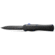 Benchmade Autocrat Automatic Folding Knife, 3.71in, Double Edge Blade, Black Handle, 3400BK