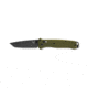Benchmade Bailout Folding Knife, 3.38in, CPM-M4 Non Serrated Tanto Blade, Woodland Green anodized 6061-T6 aluminum handle, 537GY-1
