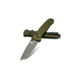 Benchmade Bailout Folding Knife, 3.38in, CPM-M4 Non Serrated Tanto Blade, Woodland Green anodized 6061-T6 aluminum handle, 537GY-1