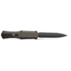 Benchmade Claymore OTF Dagger Automatic Folding Knife, 3.89in, CPM-D2 Steel, Dagger Blade, Grivory Ranger Green, 3370GY-1