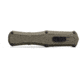 Benchmade Claymore OTF Dagger Automatic Folding Knife, 3.89in, CPM-D2 Steel, Dagger Blade, Serrated, Grivory Ranger Green, 3370SGY-1