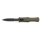 Benchmade Claymore OTF Dagger Automatic Folding Knife, 3.89in, CPM-D2 Steel, Dagger Blade, Serrated, Grivory Ranger Green, 3370SGY-1