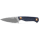 Benchmade Dacian Fixed Blade Knife, 3.54in, Magnacut Stainless Steel, Spear-Point, Micarta, Blue Denim, Brown Sheath, 203-04