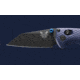 Benchmade Full Immunity Folding Knife, 2.5in, CPM-M4 Cobalt Black Cerakote, Wharncliffe Blade, Crater Blue Aluminum Handle, 290BK