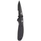 Benchmade Pardue Mini Drop Point Grip Folding Knife, Axs, Stud, Serrated Black Blade, 556SBK-S30V