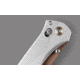 Benchmade Seven Ten Folding Knife, 4in, CPM-S90V Stainless Steel, Recurve Drop Point Blade, 6061-T6 Anodized Aluminum, Gray Aluminum Handle, 710FE-24