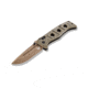 Benchmade Sibert Adamas Axis Stud Folding Knife, 3.82in CPM-CruWear Steel Drop Point Flat Earth Coated Blade, Contoured G-10 Handle, 275FE-2