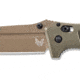 Benchmade Sibert Adamas Axis Stud Folding Knife, 3.82in CPM-CruWear Steel Drop Point Flat Earth Coated Blade, Contoured G-10 Handle, 275FE-2