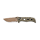 Benchmade Sibert Adamas Axis Stud Folding Knife, 3.82in CPM-CruWear Steel Drop Point Serrated Flat Earth Coated Blade, Contoured G-10 Handle, 275SFE-2